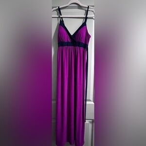 MSK long magenta and dark blue dress size large